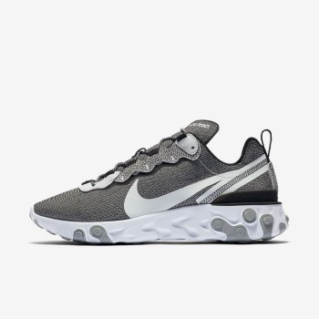 Nike React Element 55 SE - Férfi Utcai Cipő - Fehér/Szürke/Fekete/Platina